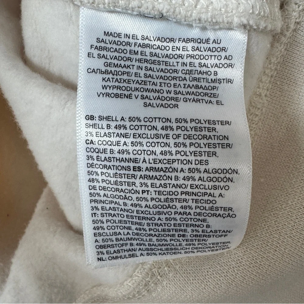 The North Face Cream Half Zip Pullover Sweatshirt Cotton Blend Women's Size M - Picture 8 of 8